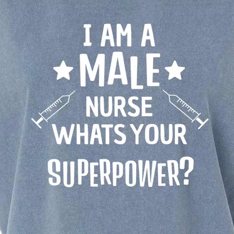 Funny Male Nurse Superpower Murse I Hospital Meaningful Gift Garment-Dyed Women's Muscle Tee