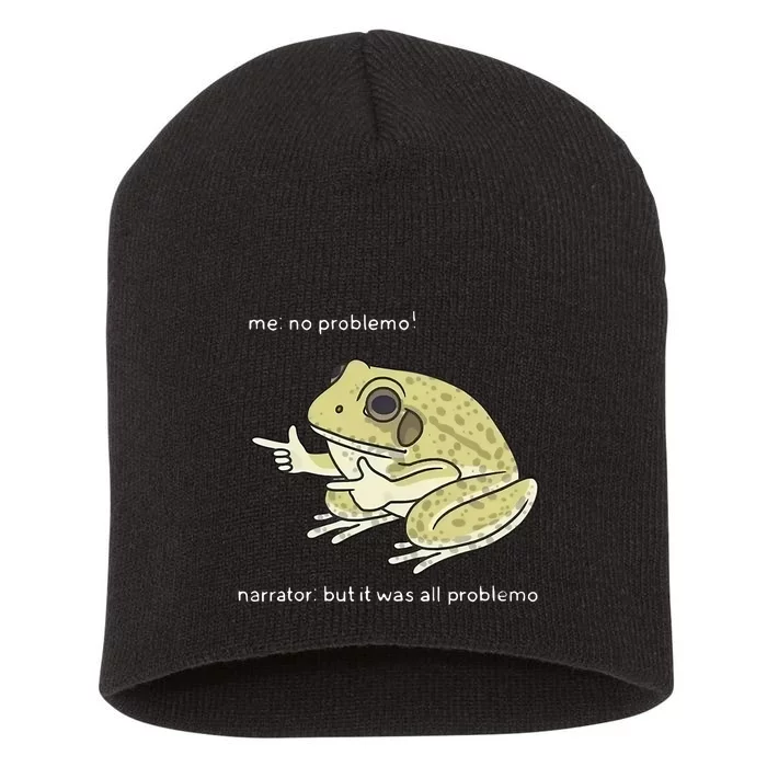 Frog Me No Problemo Narrator But It Was All Problemo Short Acrylic Beanie