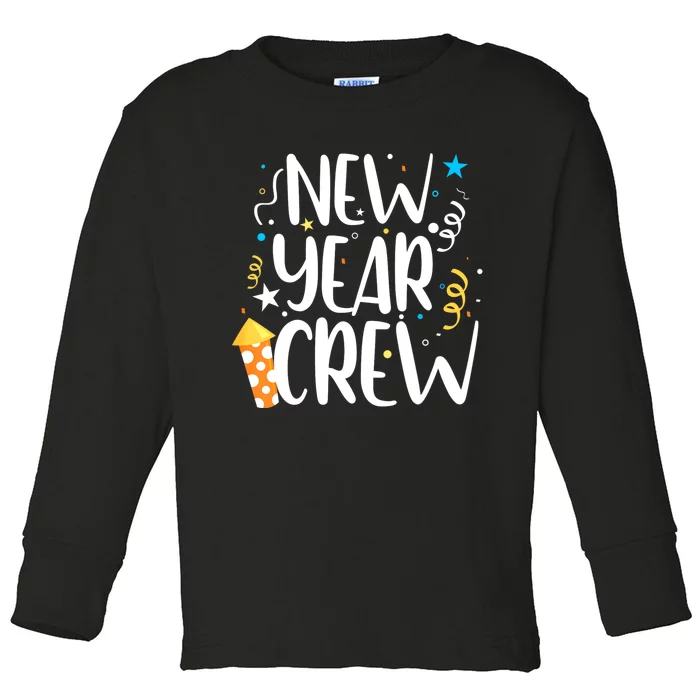 Family Matching New Years Crew New Year Celebration Party Toddler Long Sleeve Shirt