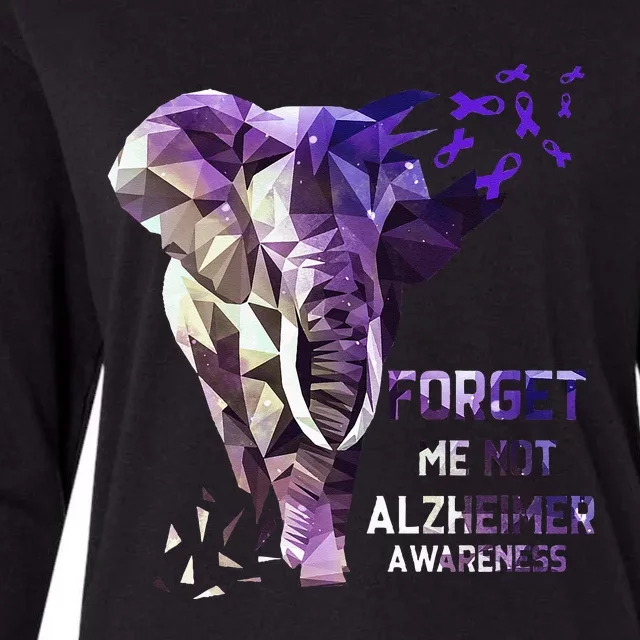 Forget Me Not Alzheimer Awareness Womens Cotton Relaxed Long Sleeve T-Shirt