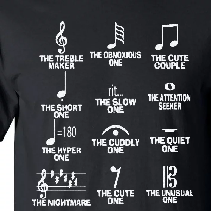 Funny Musical Notes Symbol Definition Humor Cute Christmas Gift Music Teacher Tall T-Shirt