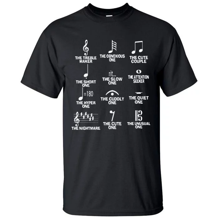 Funny Musical Notes Symbol Definition Humor Cute Christmas Gift Music Teacher Tall T-Shirt