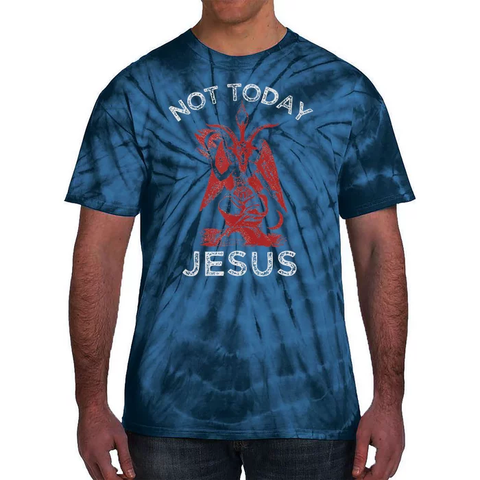 Funny Meme Not Today Jesus Hail Vintage Band Tie-Dye T-Shirt