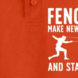 Fencing Make New Friends And Stab Them Best Fencing Design Sport Fencer Dry Zone Grid Performance Polo