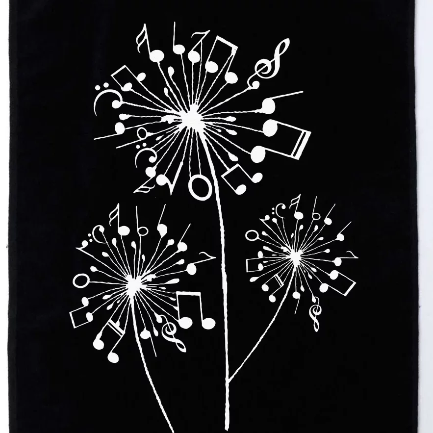 Funny Music Notes Gift For Men Women Cool Dandelion Flower Platinum Collection Golf Towel