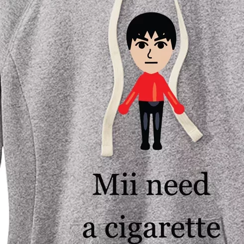 Funny Mii Need A Cigarette Women's Fleece Hoodie