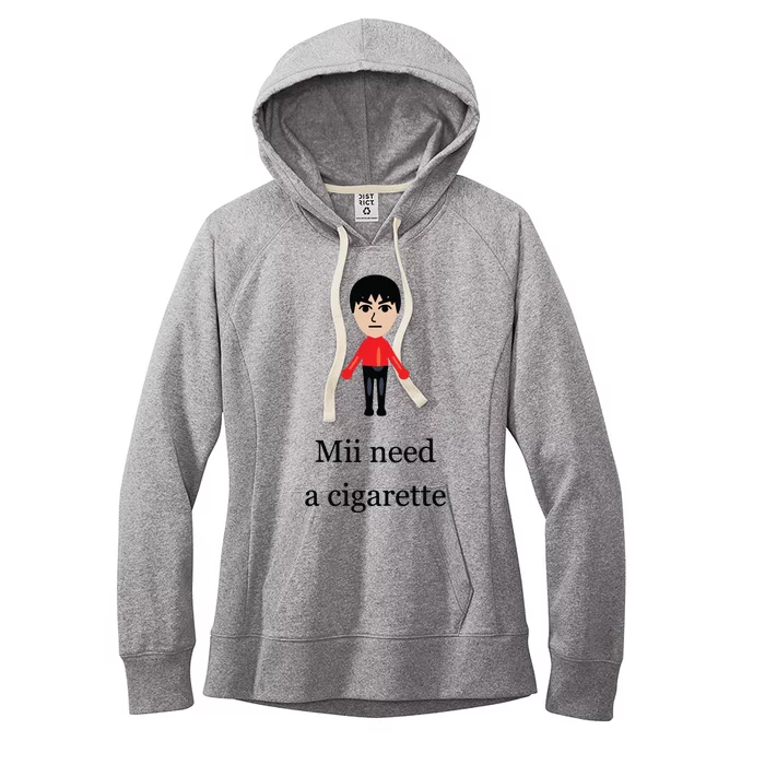 Funny Mii Need A Cigarette Women's Fleece Hoodie