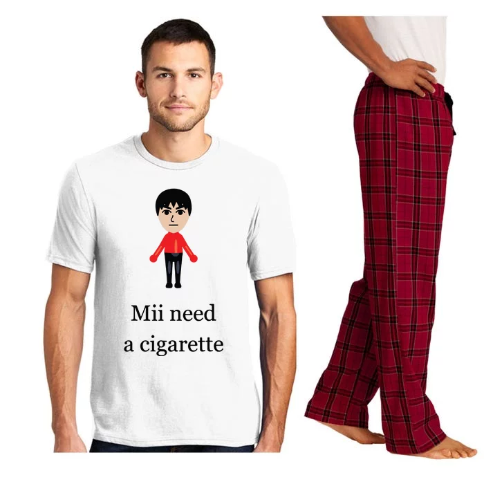 Funny Mii Need A Cigarette Pajama Set