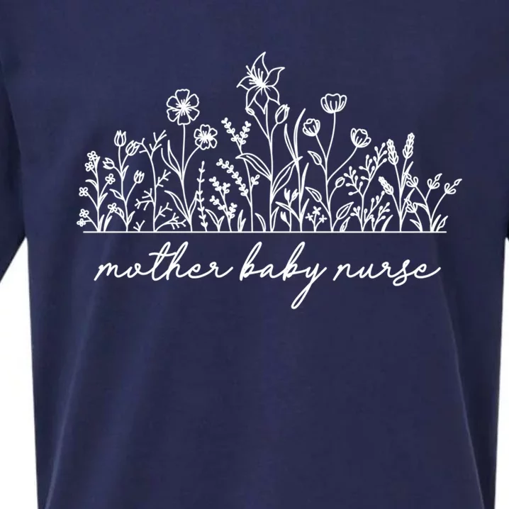 Floral Mother Nurse Cute Gift Sueded Cloud Jersey T-Shirt