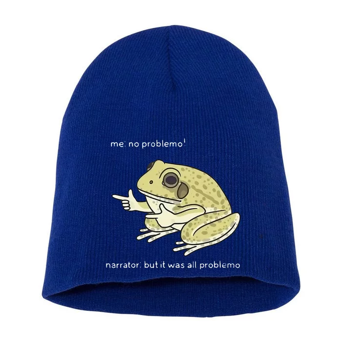 Frog Me No Problemo Narrator But It Was All Problemo Short Acrylic Beanie