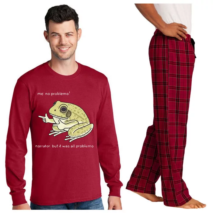 Frog Me No Problemo Narrator But It Was All Problemo Long Sleeve Pajama Set