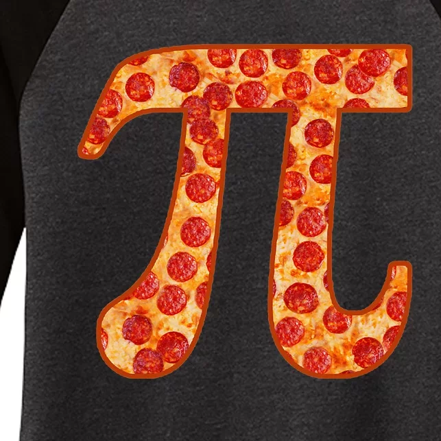 Funny Mathematics National Pi Day Pepperoni Pizza Women's Tri-Blend 3/4-Sleeve Raglan Shirt