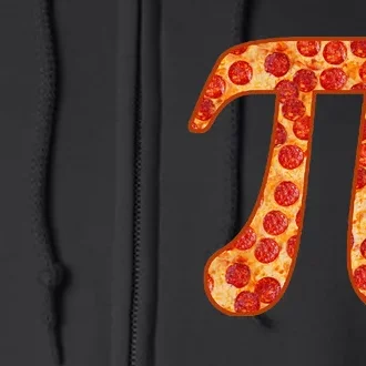 Funny Mathematics National Pi Day Pepperoni Pizza Full Zip Hoodie