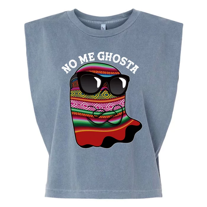 Funny Mexican No Me Ghosta Halloween Ghost Garment-Dyed Women's Muscle Tee