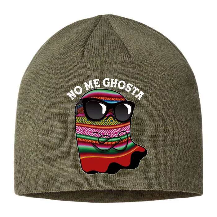 Funny Mexican No Me Ghosta Halloween Ghost 8 1/2in Sustainable Knit Beanie