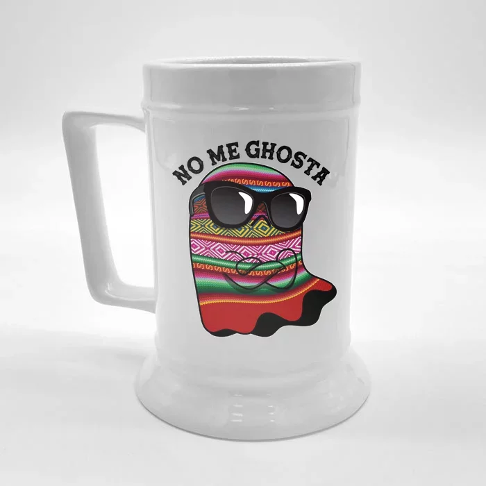 Funny Mexican No Me Ghosta Halloween Ghost Front & Back Beer Stein