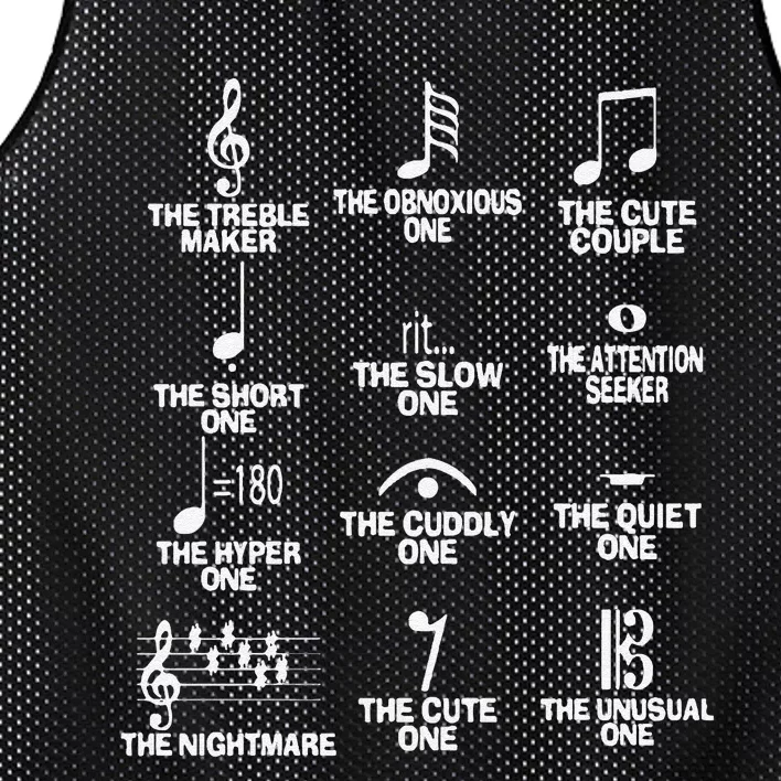 Funny Musical Notes Symbol Definition Humor Cute Christmas Gift Music Teacher Mesh Reversible Basketball Jersey Tank