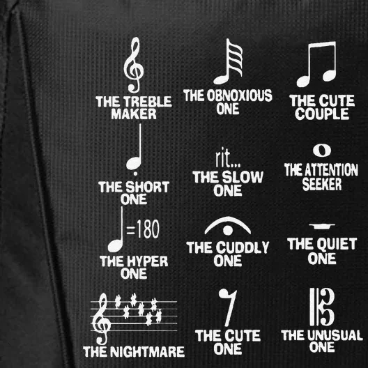 Funny Musical Notes Symbol Definition Humor Cute Christmas Gift Music Teacher City Backpack