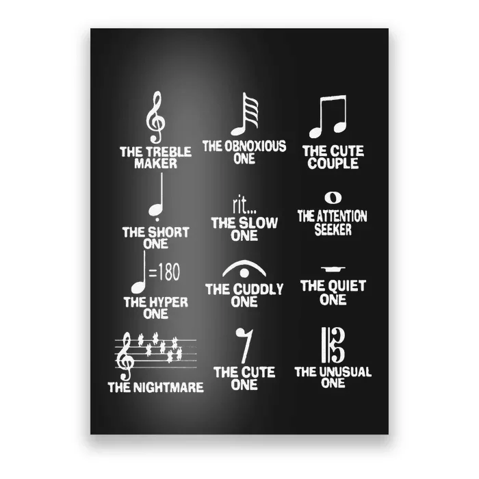 Funny Musical Notes Symbol Definition Humor Cute Christmas Gift Music Teacher Poster