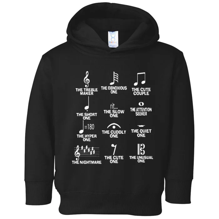 Funny Musical Notes Symbol Definition Humor Cute Christmas Gift Music Teacher Toddler Hoodie