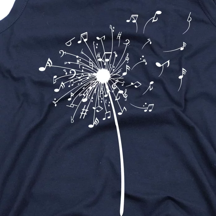 Funny Music Notes Gift For Men Women Cool Dandelion Flower Tank Top