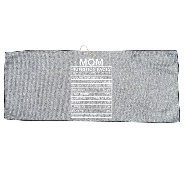 Funny Mom Nutrition Facts Large Microfiber Waffle Golf Towel