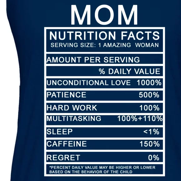 Funny Mom Nutrition Facts Ladies Essential Flowy Tank