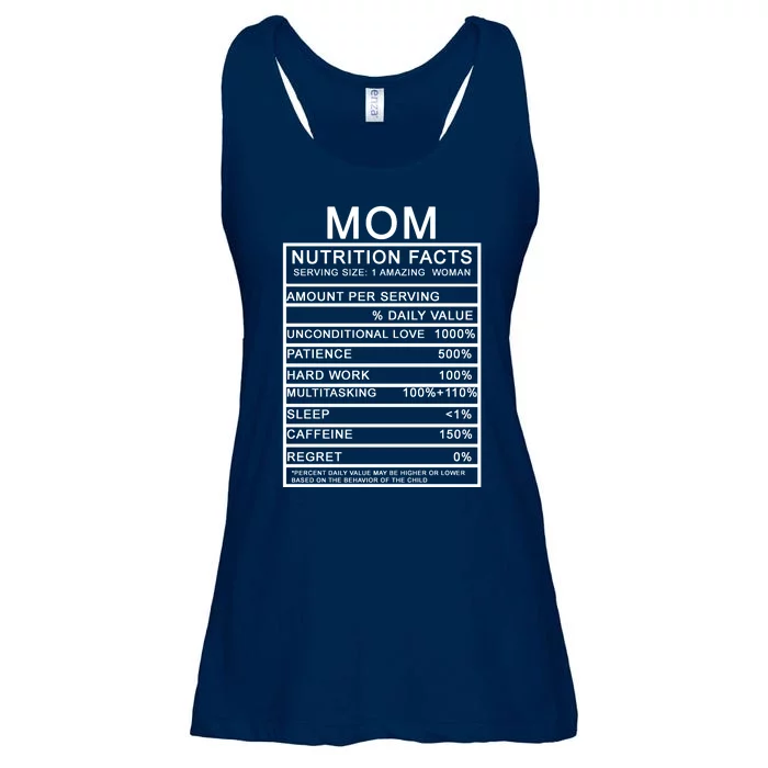 Funny Mom Nutrition Facts Ladies Essential Flowy Tank