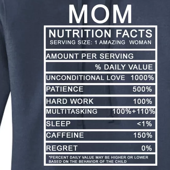 Funny Mom Nutrition Facts Women's Pullover Hoodie