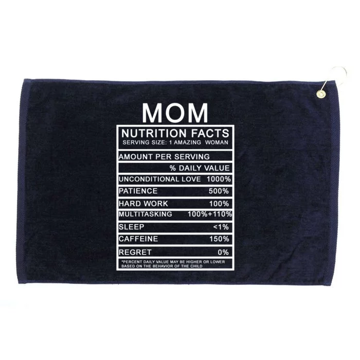 Funny Mom Nutrition Facts Grommeted Golf Towel