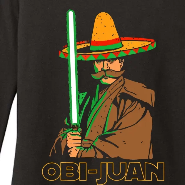 Funny Mexican Obi Juan Movie Parody Nerd Cinco De Mayo Gift Womens CVC Long Sleeve Shirt