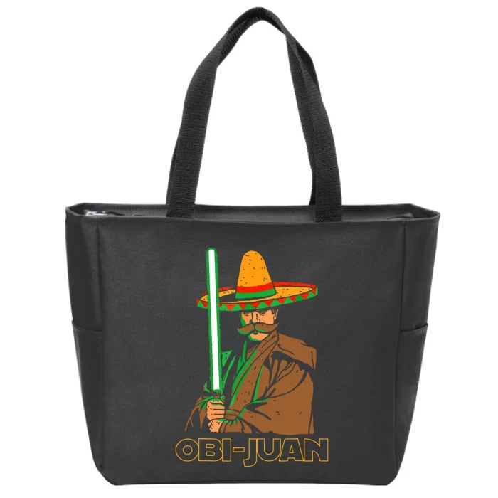 Funny Mexican Obi Juan Movie Parody Nerd Cinco De Mayo Gift Zip Tote Bag