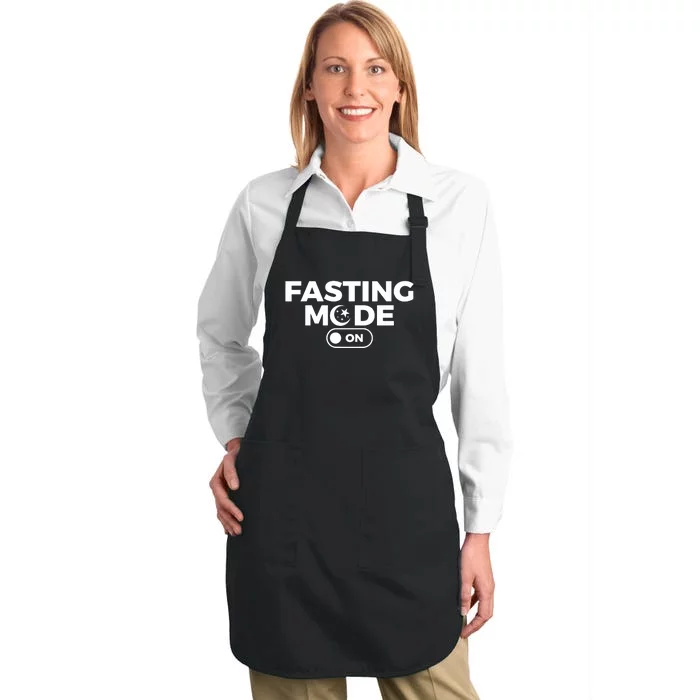 Fasting Mode On Ramadan Mubarak Full-Length Apron With Pocket