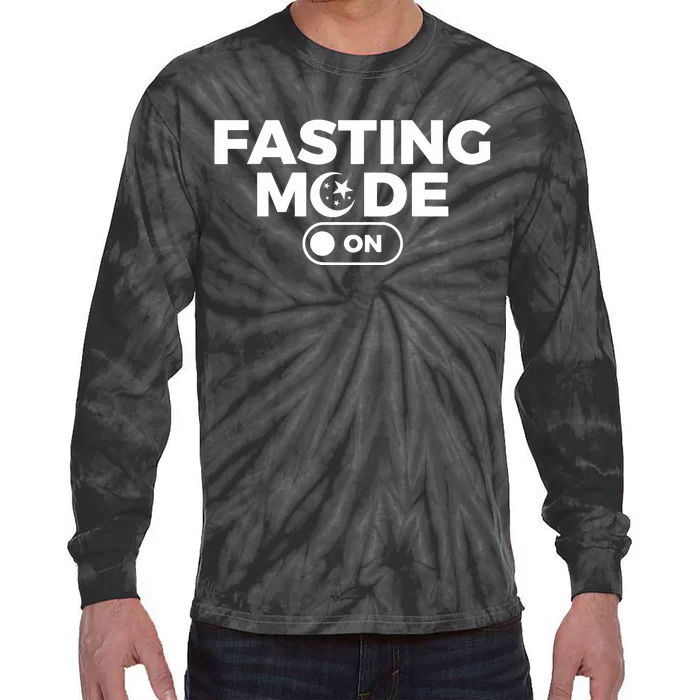 Fasting Mode On Ramadan Mubarak Tie-Dye Long Sleeve Shirt