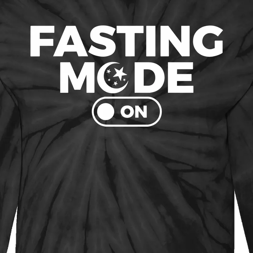 Fasting Mode On Ramadan Mubarak Tie-Dye Long Sleeve Shirt