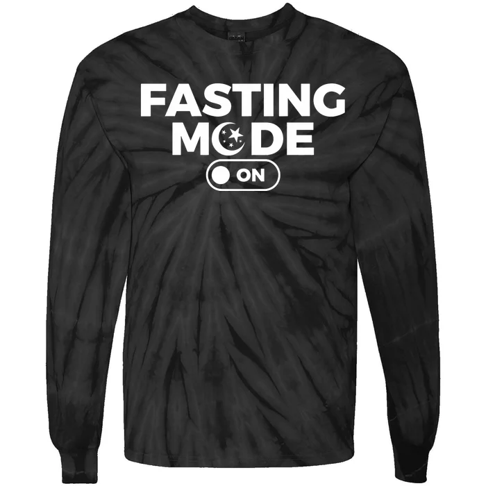 Fasting Mode On Ramadan Mubarak Tie-Dye Long Sleeve Shirt