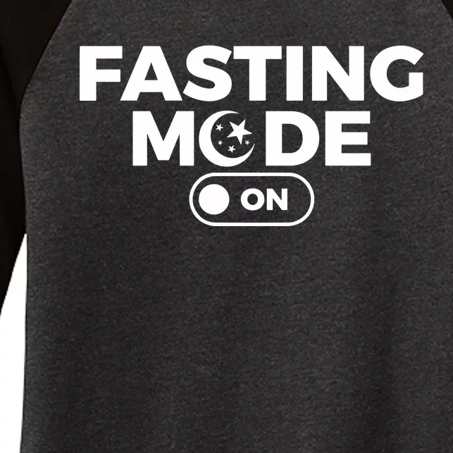 Fasting Mode On Ramadan Mubarak Women's Tri-Blend 3/4-Sleeve Raglan Shirt