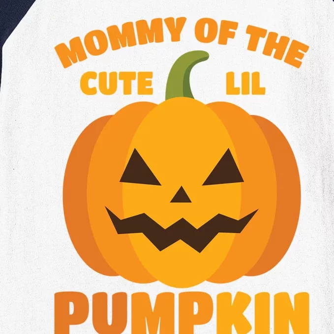 Funny Mommy Of The Cute Lil Pumpkin Halloween Gift Baseball Sleeve Shirt