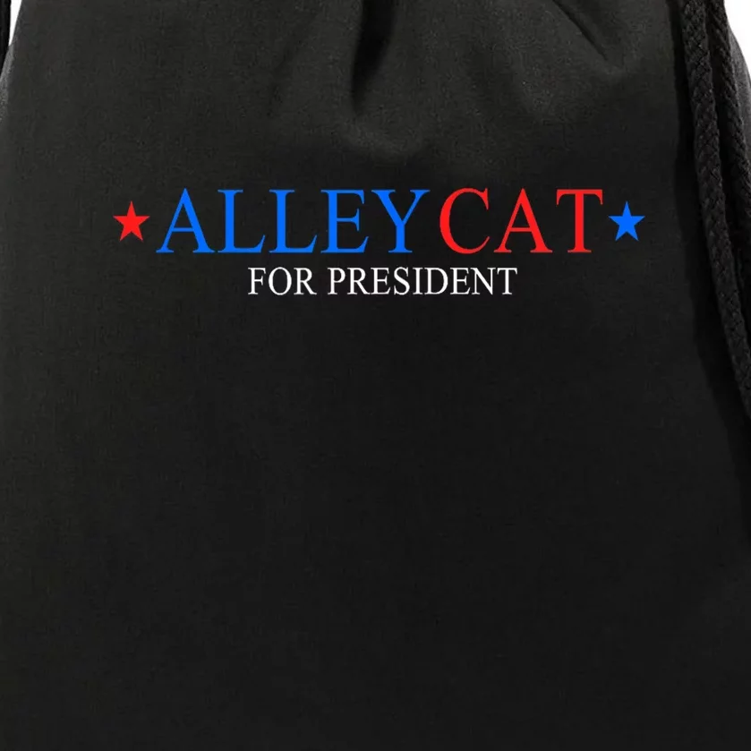 Funny Morals Of An Alley Cat For President 2024 Gift Drawstring Bag