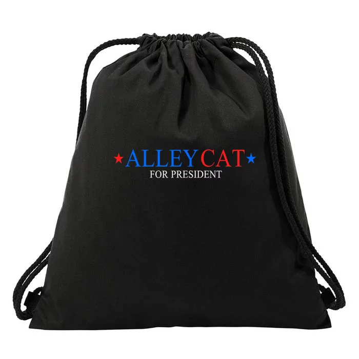 Funny Morals Of An Alley Cat For President 2024 Gift Drawstring Bag