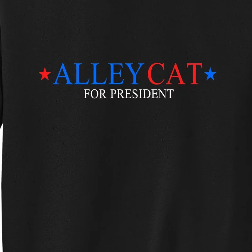 Funny Morals Of An Alley Cat For President 2024 Gift Tall Sweatshirt