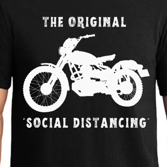 Funny Motorcycle Original Social Distancing Pajama Set