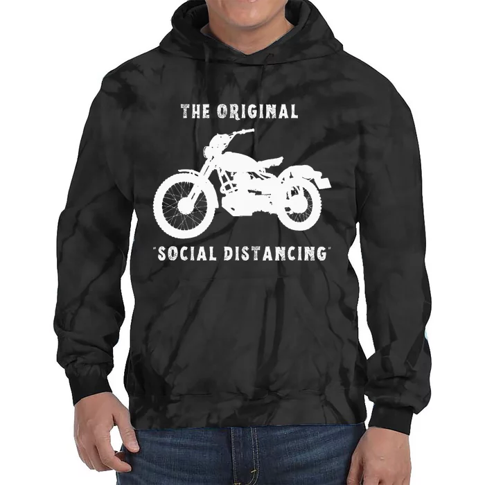 Funny Motorcycle Original Social Distancing Tie Dye Hoodie