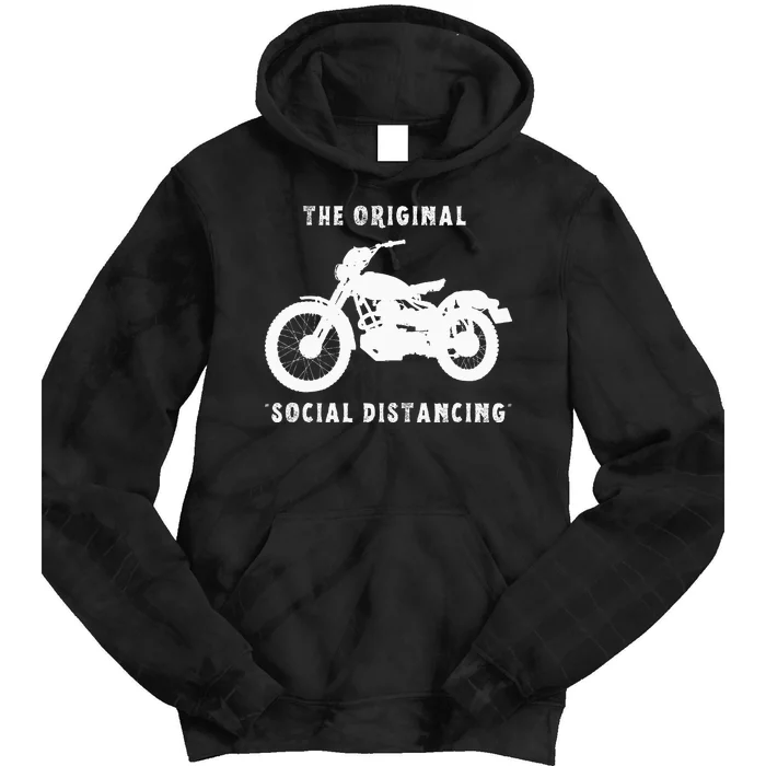 Funny Motorcycle Original Social Distancing Tie Dye Hoodie