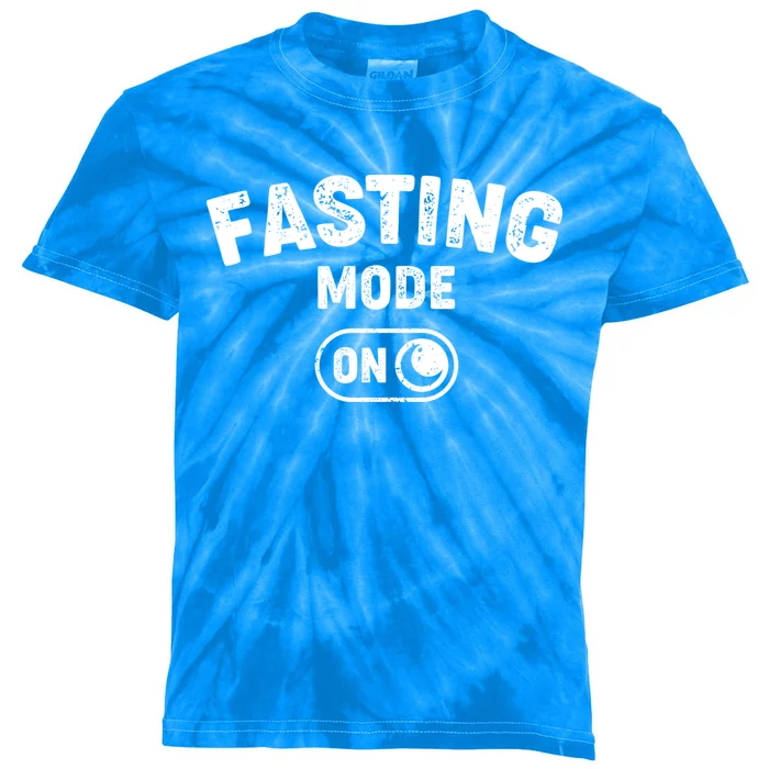 Fasting Mode On Cool Ramadan Karim Design Gift Kids Tie-Dye T-Shirt