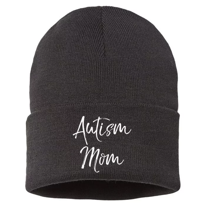 funny Mom of Boys Autism Gift Idea for Mother's Day Sustainable Knit Beanie