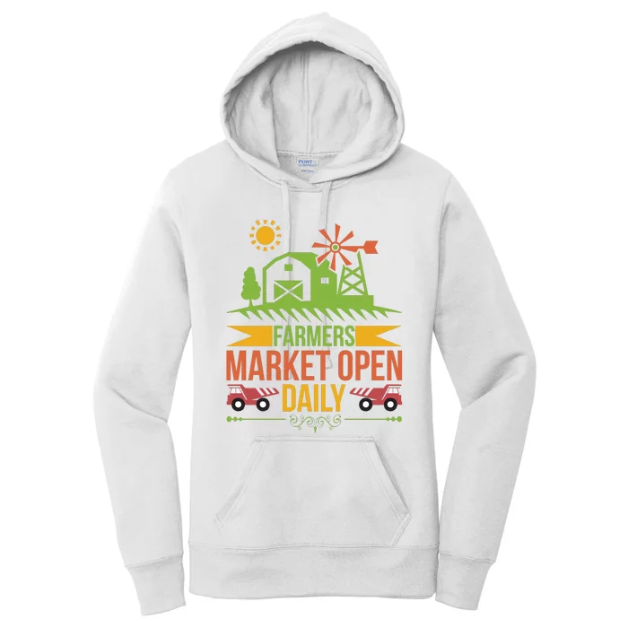 Farmers Market Open Daily Women's Pullover Hoodie