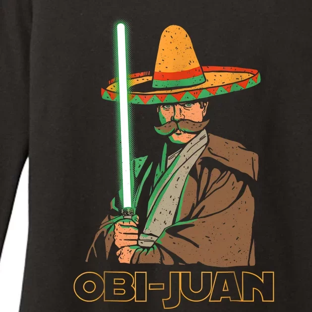 Funny Mexican Obi Juan Movie Parody Nerd Cinco De Mayo Gift Womens CVC Long Sleeve Shirt