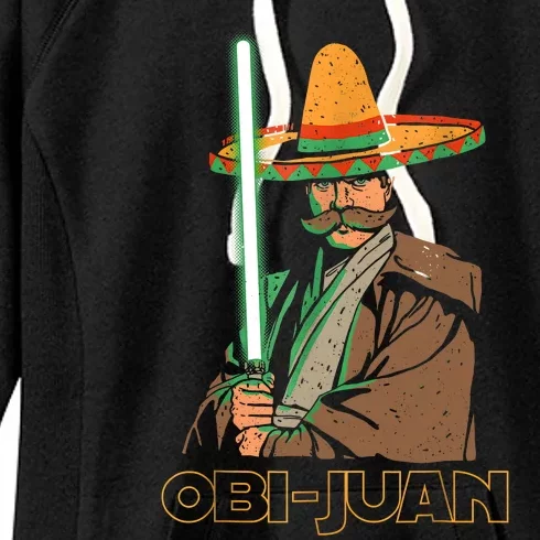 Funny Mexican Obi Juan Movie Parody Nerd Cinco De Mayo Gift Women's Fleece Hoodie