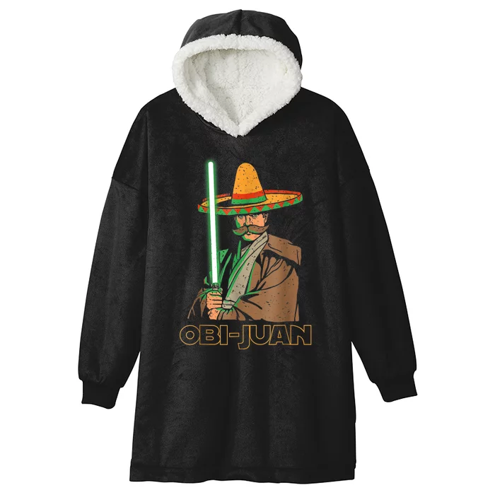 Funny Mexican Obi Juan Movie Parody Nerd Cinco De Mayo Gift Hooded Wearable Blanket